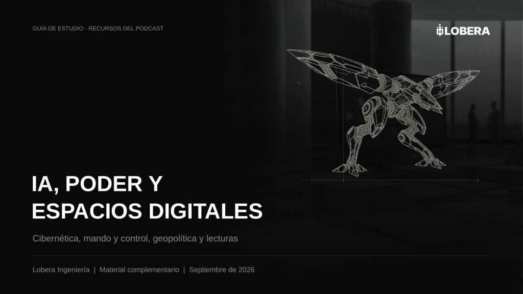 Portada de IA, poder y espacios digitales, guía de estudio de Lobera.